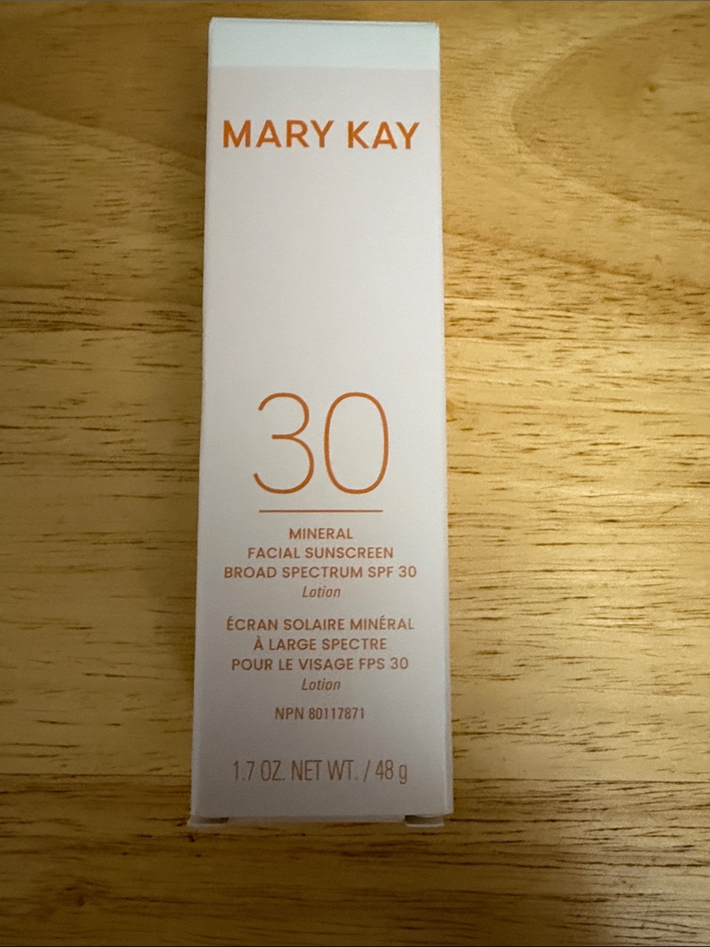 Mary Kay SPF 30 Mineral Facial Sunscreen - White and Orange Packaging